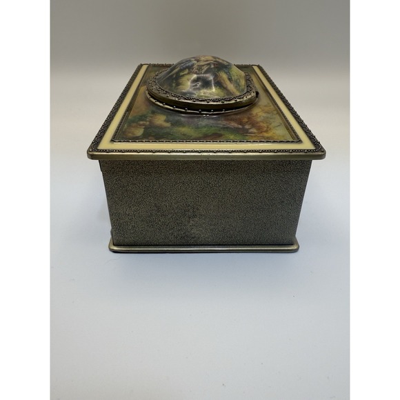 Vtg FSG 2003 Victorian style metal music box wind up humming bird EXCELLENT COND - Picture 5 of 12